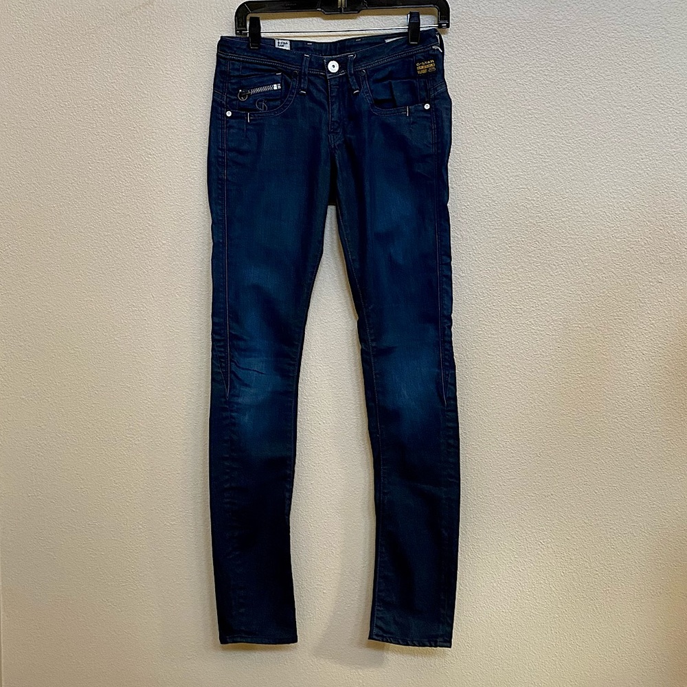G-Star dark Denim Zipper Pocket Jeans